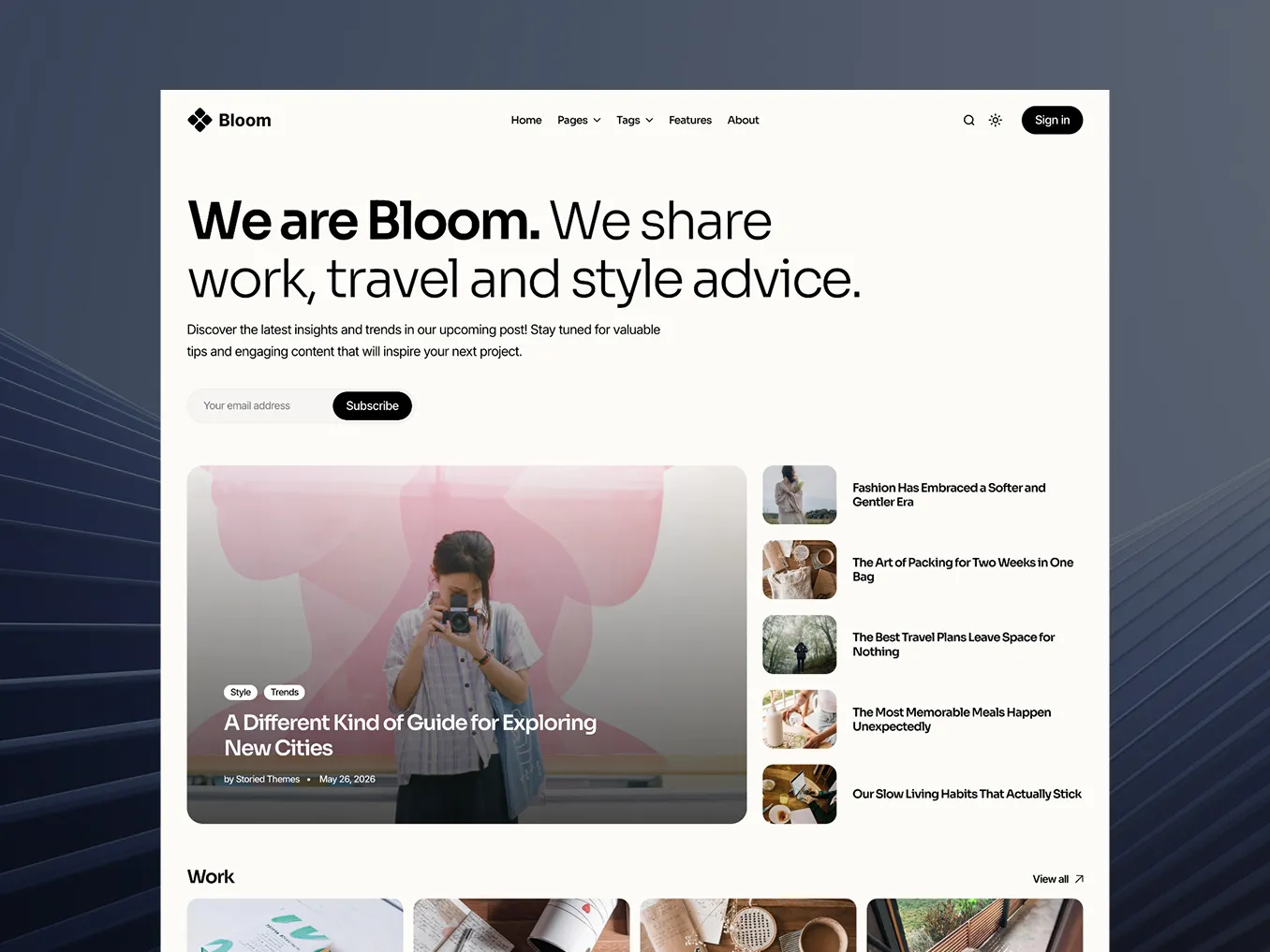 Bloom theme preview