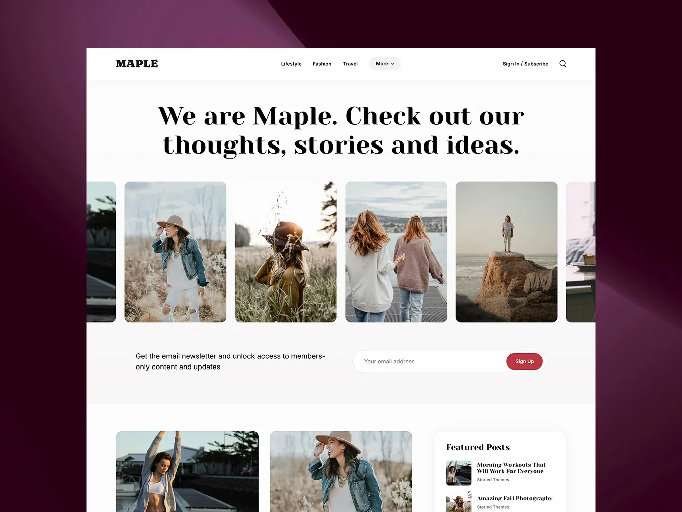 Maple theme preview