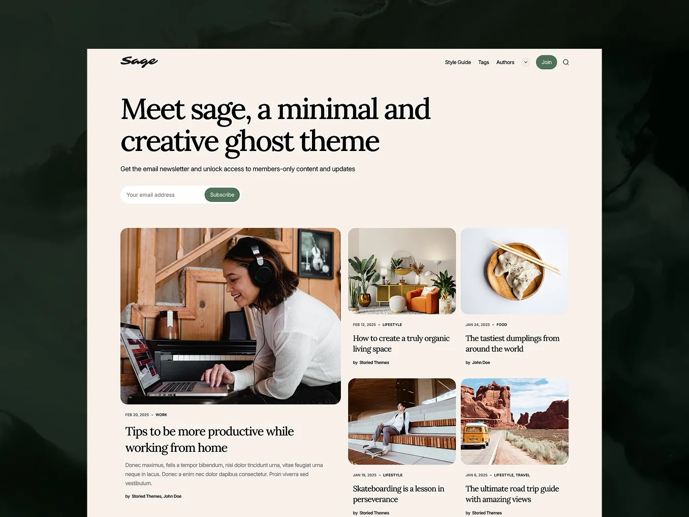 Sage theme preview